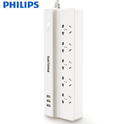 

Philips (PHILIPS) новый национальный стандарт 3USB всего 2.4A +5 1 1,8 м гнездо для защиты детей дверная вставка планка / монтажная плата / плата для перетаскивания SPS7520J / 93