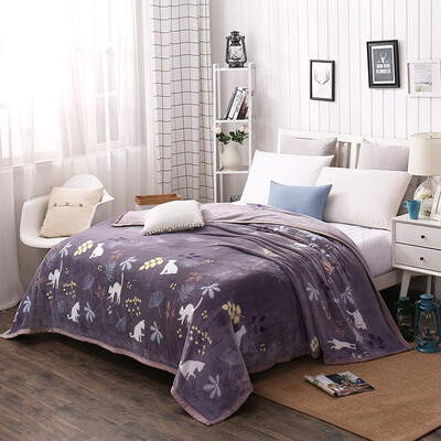

Percy home textile; Reactive Dyes Casual Short Plush Bedding Blanket ; 300gsm