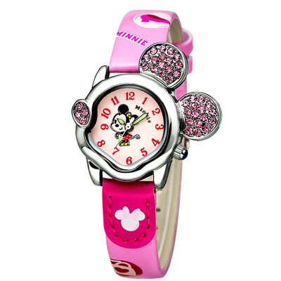 

Disney (DISNEY) watch cute diamond Mickey head pink girl luminous quartz child watch DC-54016P