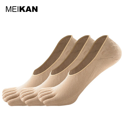 

Women Toe Socks Five Finger Summer Invisible Socks Breathable Non-slip Ankle Sport Socks MEIKAN Brand Boat Meias 3Pair/lot