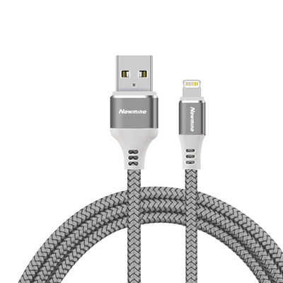 

Newman (Newmine) Apple телефон зарядное устройство кабель силовой кабель с оплеткой 1 метр серый поддержка iPhone5 / 5s / 6 / 6P7P / 8 / 8P / Ipad воздуха мини