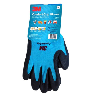 

3M nitrile wear-resistant coating protective gloves non-slip work gloves comfortable breathable cotton gloves blue