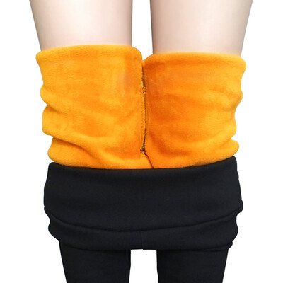 

Antarctic Nanjiren plus velvet thicker leggings Slim warm feet pants female black  17592