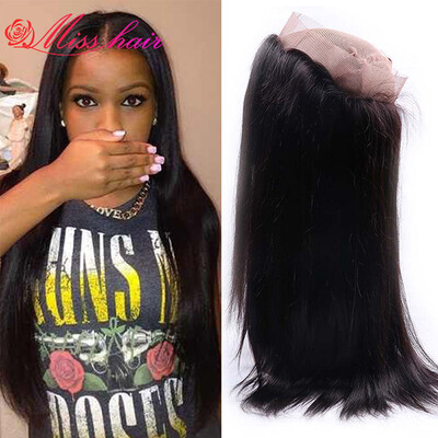 

7A Grade Unprocessed 360 Lace Frontal Peruvian Virgin Straight Hair Lace Frontal Remy Straight Full Frontal Lace Closure