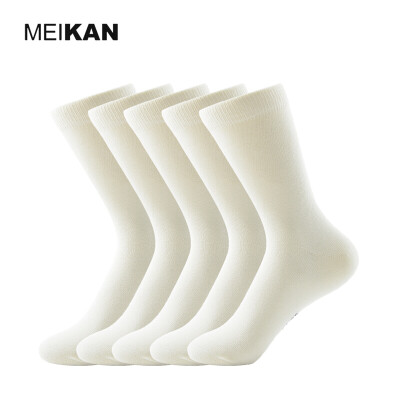 

MEIKAN Colorful Mid-calf Length Sock Cotton Long Sock Men Cheap Sox Box Knee Calcetines Unisex Compress Sock Running 5Pair/lot