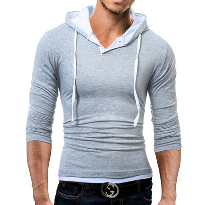 

Male 2017 Brand Long Sleeve Soild Color Cotton T Shirt V-Neck Slim Men T-Shirt Tops Fashion Mens Tee Shirt T Shirts 3XL