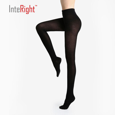 

INTERIGHT Cotton Pantyhose Black One is made of black