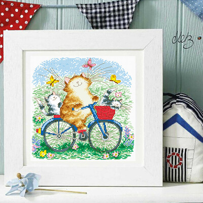 

embroider DIY DMC Cross stitchSets For Embroidery kits New magazine article on riding a cat factory direct sale