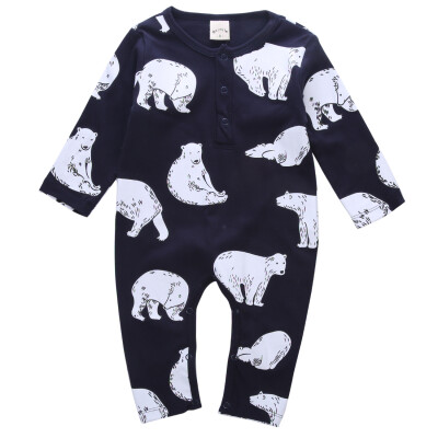 

Cotton Kids Baby Boy Girl Cartoon animal Romper Jumpsuit Bodysuit Clothes 0-12M