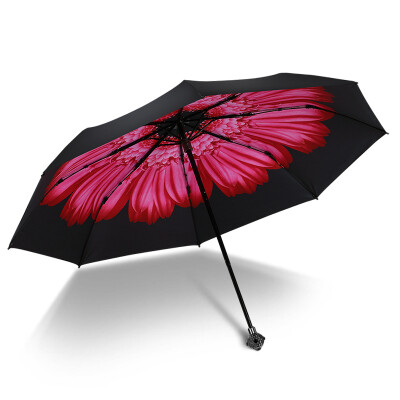 

iRain Umbnella Sun Protection Folding UV Protection Umbrella Sunny Umbrella Sun Umbrella Tri-fold Umbrella Princess Red Rhinestone