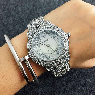 

Fashion Full Rhinestone Ladies Quartz Watch Contena Luxury Shinny Women Dress Watches Crystal Wristwatch