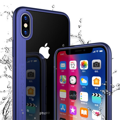 

KOOLIFE iPhoneX / 10 Apple, телефон оболочки защитный чехол X / 10 весь Хемминг прозрачный акриловый Выдерживает падение камеры защитная оболочка для Mac iphone X стояка - Синий