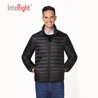 

INTERIGHT 90 white duck down men collar ultra-light portable down jacket black XL code