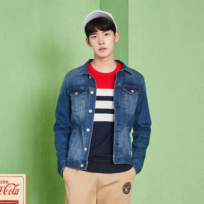 

Semir cowboy jacket male 2017 autumn men Korean version of the trend of youth jacket leisure handsome tide 11316081094 cowboy dark blue S