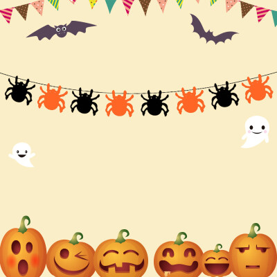 

Halloween Decorations Charming Pull Flowers DIY Paper Material Accessories Bat Devil Pumpkin Witch Spider Festival Triangle flag