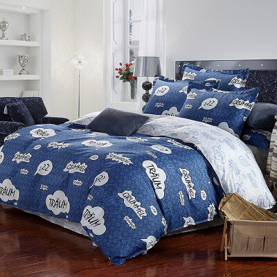 

JIUZHOULU print cotton bed set/bed kit (duvetcover/bed sheet/pillowcase)