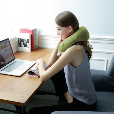 

ICAROOM U-shaped pillow memory cotton car headrest neck pillow office airplane travel nap pillow I-607MB-G