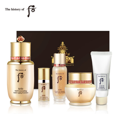 

After Whoo Hyaluronic Essence Cream Nourishing Gift Box 121ml (Essence + Cream + Cleansing) Moisturizing Nourishing Essence Gift Set Woman