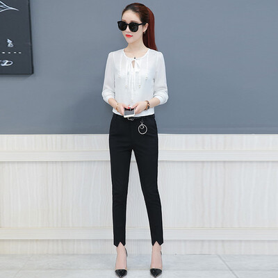 

Fort Sheng 2017 new women&39s autumn fashion T-shirt solid color Korean loose V-necklace simple long-sleeved down chiffon shirt shirt tide zx17081411 pink L