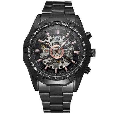 

FORSINING Top Brand Luxury Men Mechanical Watches Automatic Men Gold Skeleton Stainless Steel Wrist Watch