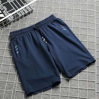 

SHUYI Men short pants cotton Loose Trend Shorts Pure Color Solid Color Simple Sports Shorts Running Pants