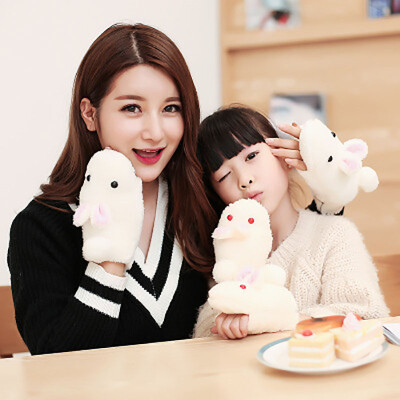 

Winter New Cute Rabbit Warmer Cover Kid's Gloves Cartoon Half-Touch Shield Gloves Plush Warm Gloves