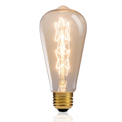 

BOKT Vintage Edison Bulbs 40W ST64 Squirrel Cage Filament Pentagram Style 240LM 2700K E27 Base