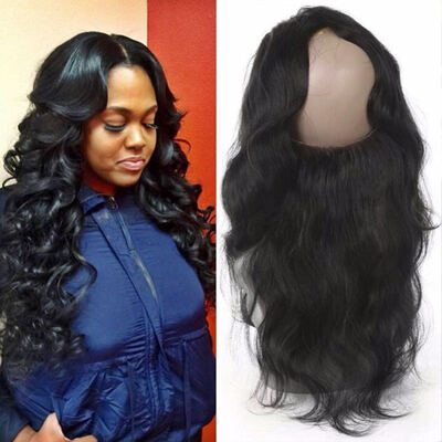 

7A Grade Peruvian Virgin Hair Body Wave 360 Lace Frontal 1Pcs Peruvian Body Wave Lace Frontal Closure 360 Lace Frontal