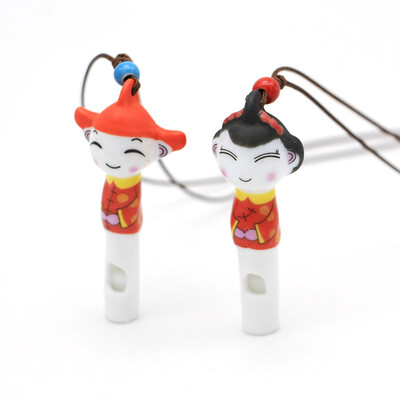 

Bride&groom cartoon image Couples Necklace Lovely pendants 2017 Ceramic whistle necklace wedding gift free shipping