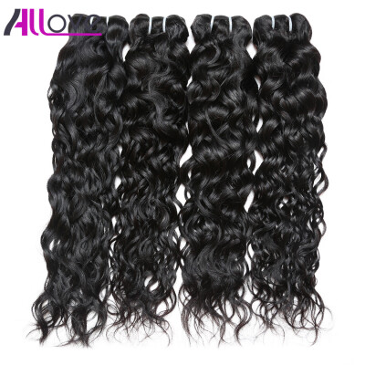 

Allove Hair Products 7A Brazilian Water Wave Virgin Hair 10Pcs 100% Unprocessed Virgin Human Hair Extensions 8-28Inch Nature Colo