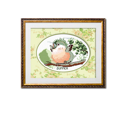 

embroider DIY DMC Cross stitch,Sets For Embroidery kits fat birds, spring, summer, autumn and winter factory direct sale