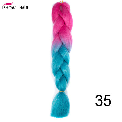 

Silky Strands 24'' 100g Ombre Synthetic Braiding Hair Extensions For Crochet Braids Kanekalon Jumbo Braids Two Tone Ombre Color 1p