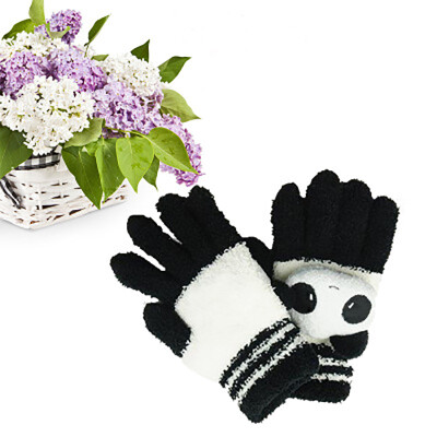 

Winter thick warm touch screen knitted gloves student cute cartoon gloves