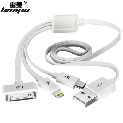 

LEIMAI [Extended version] LM-X-01 fashion multi-function data cable for Andrews, Apple iPhone4S / 5S / 6S / 7Plus white