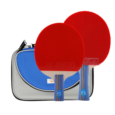 

Pisces table tennis racket set three-star 3A table tennis racket 2 7-layer sheet bottom double-sided sponge anti-adhesive 1 straight shot 1 horizontal shot with set