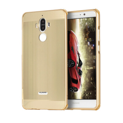 

Luxury Case for Huawei Mate 9 Aluminum Bumper+Acrylic Panel Back Glossy Business Cover for Huawei Mate 9