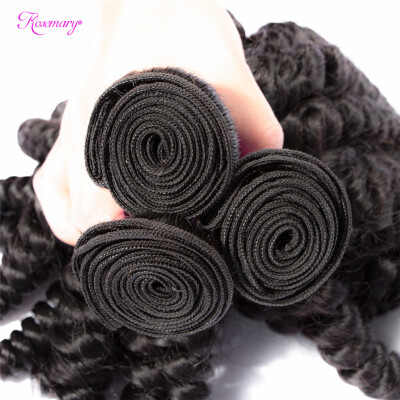 

4Pcs Lot Top Quality Fumi Hair For UK & Nigeria Bouncy Curl Unprocessed Sexy Aunty Fumi Hair Brazilian Fumi Hair,#1B Color