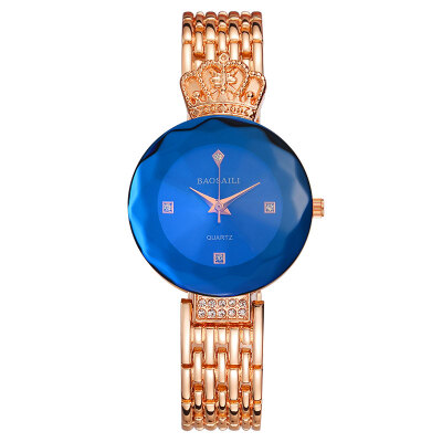 

BAOSAILI Luxury Gem Sapphire Ladies Dress Watch Sexy Gold Women Bracelet Watch Charm Shiny Diamond Crown Watch