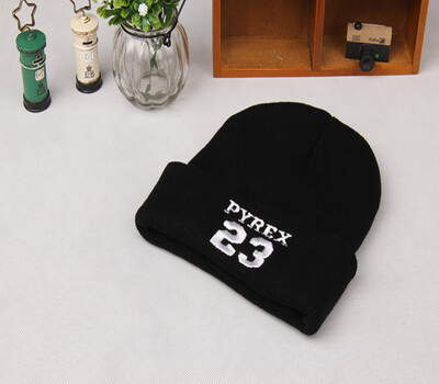 

Children's hat autumn and winter new boys and girls letter 23 baby knitting wool warm hat