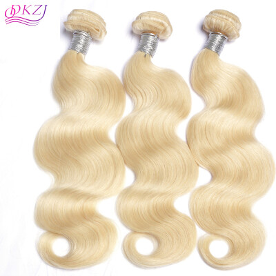 

QDKZJ HAIR Brazilian Body Wave Remy 1PCS Hair Weft 613 Blonde Hair 12inch To 26inch Human Hair Weave Bundles