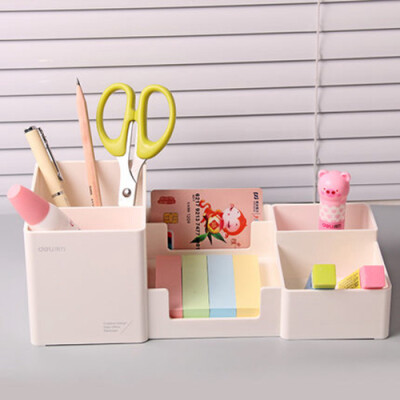 

DELI multifunctional pen container Creative fashion Korean small fresh students desktop stationery box office supplies