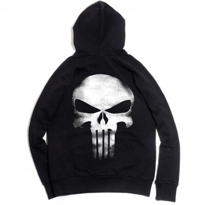 

2017 men's black hoodies with Skull pattern