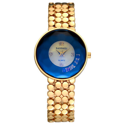 

BAOSAILI Brand Blue Ocean Watch Stainless Steel Women Wrist Watch Silver Ladies Quartz Watch Elegant Clock