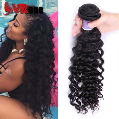 

Malaysian deep wave Human Hair Weaves Extension 3Bundles Lot Human Virgin Hair