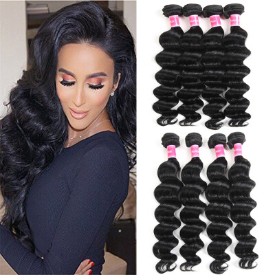 

Fine Plus Malaysian Virgin Hair Loose Wave Hair 4 Bundles Grade 7A 100 Unprocessed Virgin Human Hair Extensions 95-100gbundle