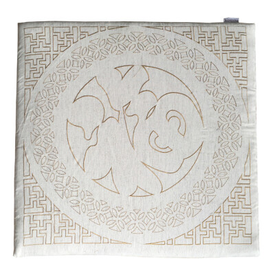 

Nobildonna Linen Embroidery Square 60*60*3cm Chinese Character FU Meditation Cushion Chair Pads Floor Cushions