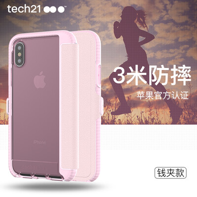 

tech21 Apple iPhoneX 58 inches shatter-resistant cell phone case wallet models Apple iPhone 10 Apple phone case shatter-resistant shell case pink
