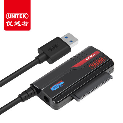 

Улучшенный человек (UNITEK) Y-1034C USB3.0 вращение диска кабель адаптера жесткого сат конвертер легко управлять линиями 2,5 / 3,5 диска интерфейс питания кабелем с черным 120смом