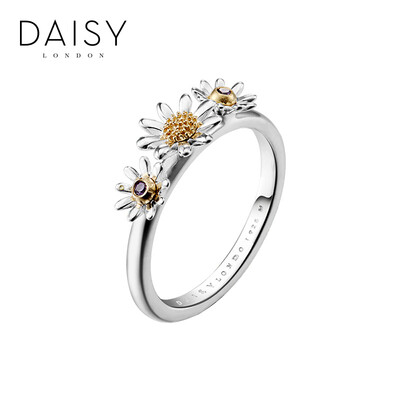 

Британская DAISY LONDON ручной работы ретро три ромашки код кольца кольцо Rand L