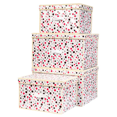 

Baicaoyuan polka dot fabric storage box storage box clothes sundries storage box storage box 60L230L2